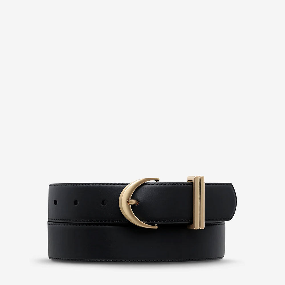 Status Anxiety Under Your Spell Belt - Black Nappa/Gold
