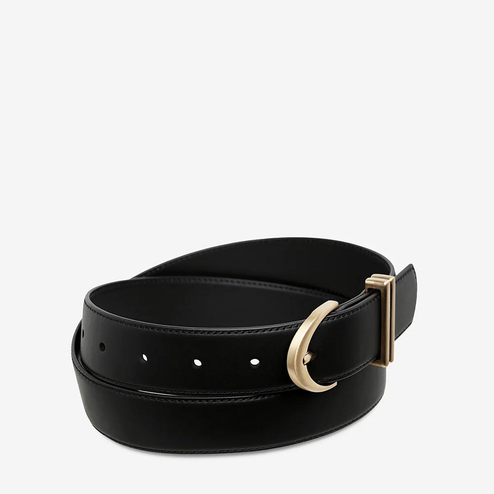 Status Anxiety Under Your Spell Belt - Black Nappa/Gold