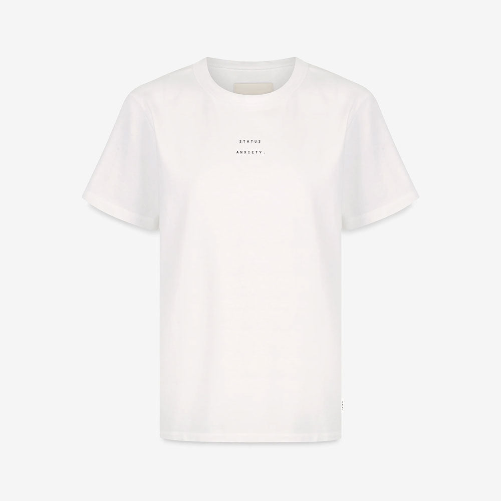 Status Anxiety Feels Right Logo Tee - Off White