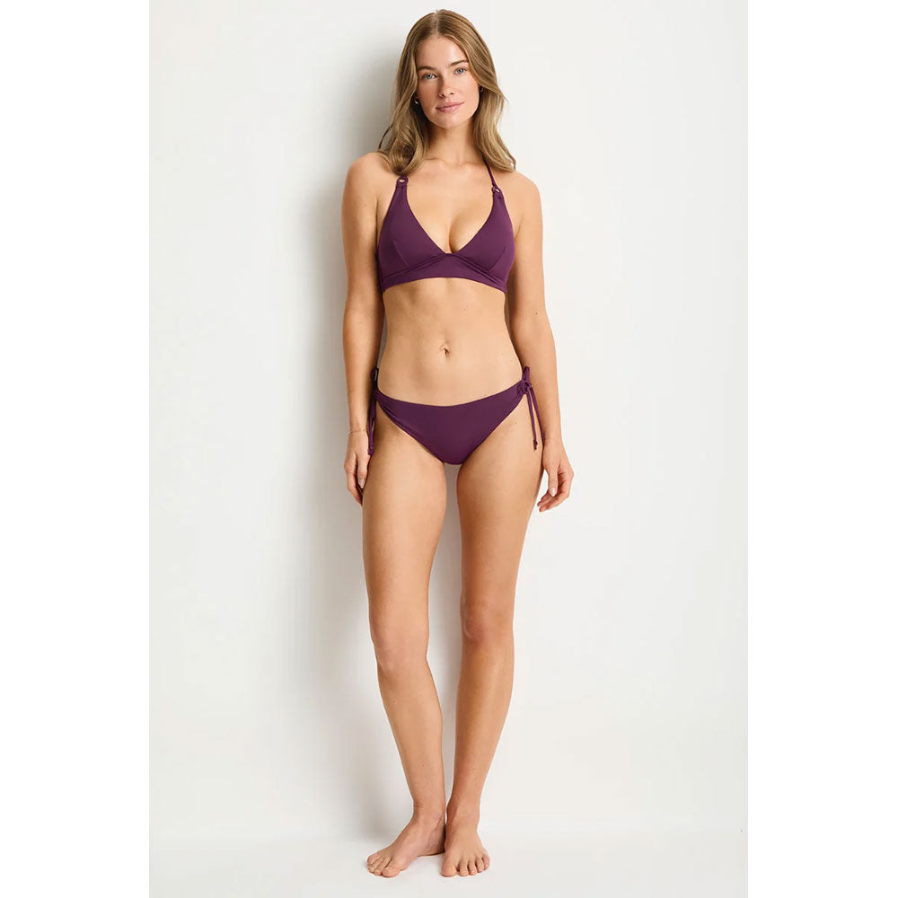 Sea Level Australia Essentials Edit Longline Halter Top - Claret