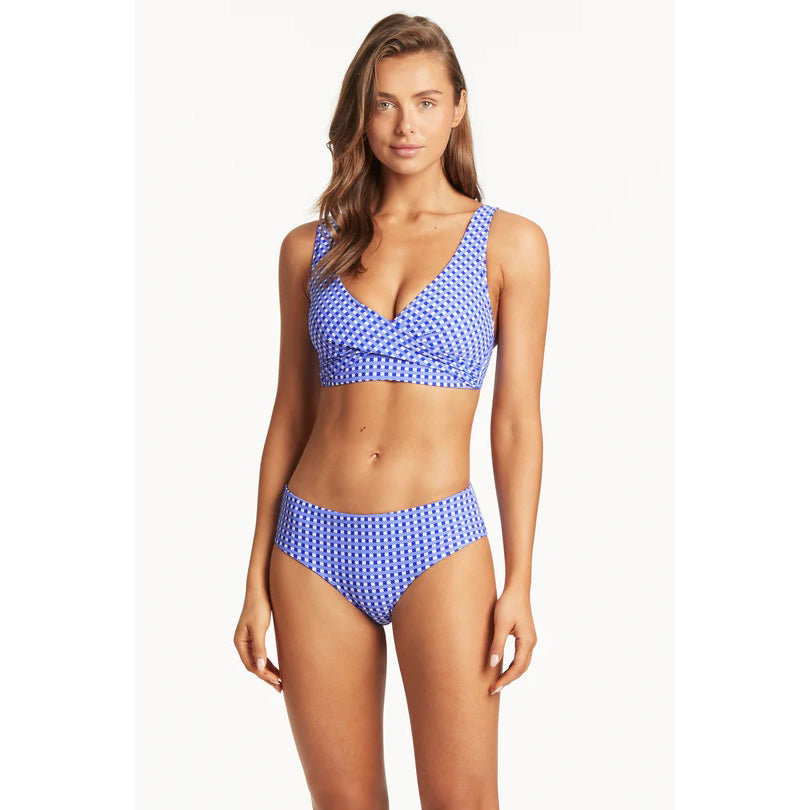 Sea Level Australia Checkmate Mid Bikini Pant