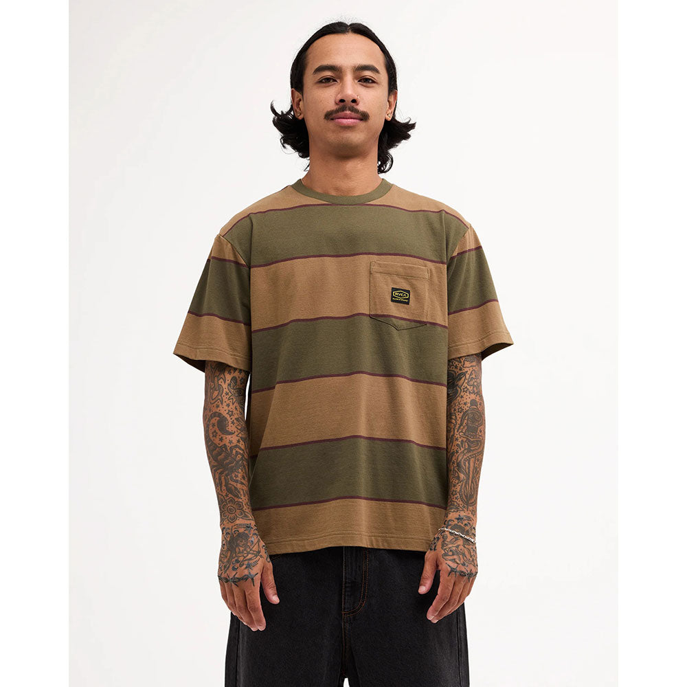 RVCA Dayshift Stripe Short Sleeve T-Shirt
