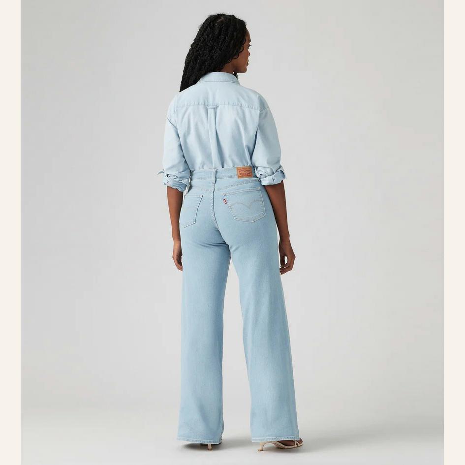Levis 318 Shaping Wide Leg Jeans - Glass Of Water