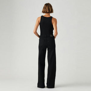 Levis 318 Shaping Wide Leg Jean - Soft Black