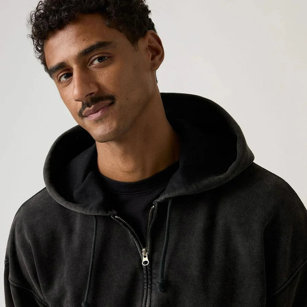 Levis Hayes Boxy Full Zip Sweatshirt - Jet Black