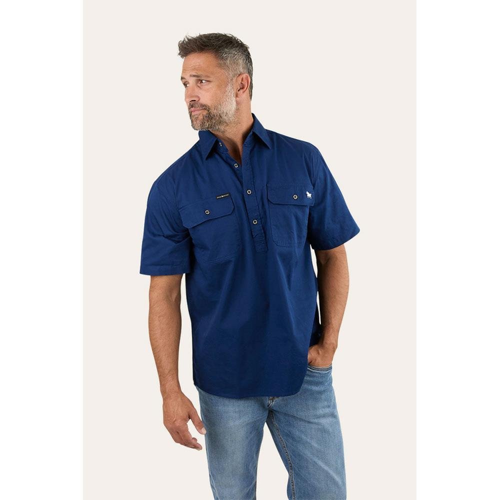 Ringers Western Pack Saddle Short Sleeve Half Button Work Shirt