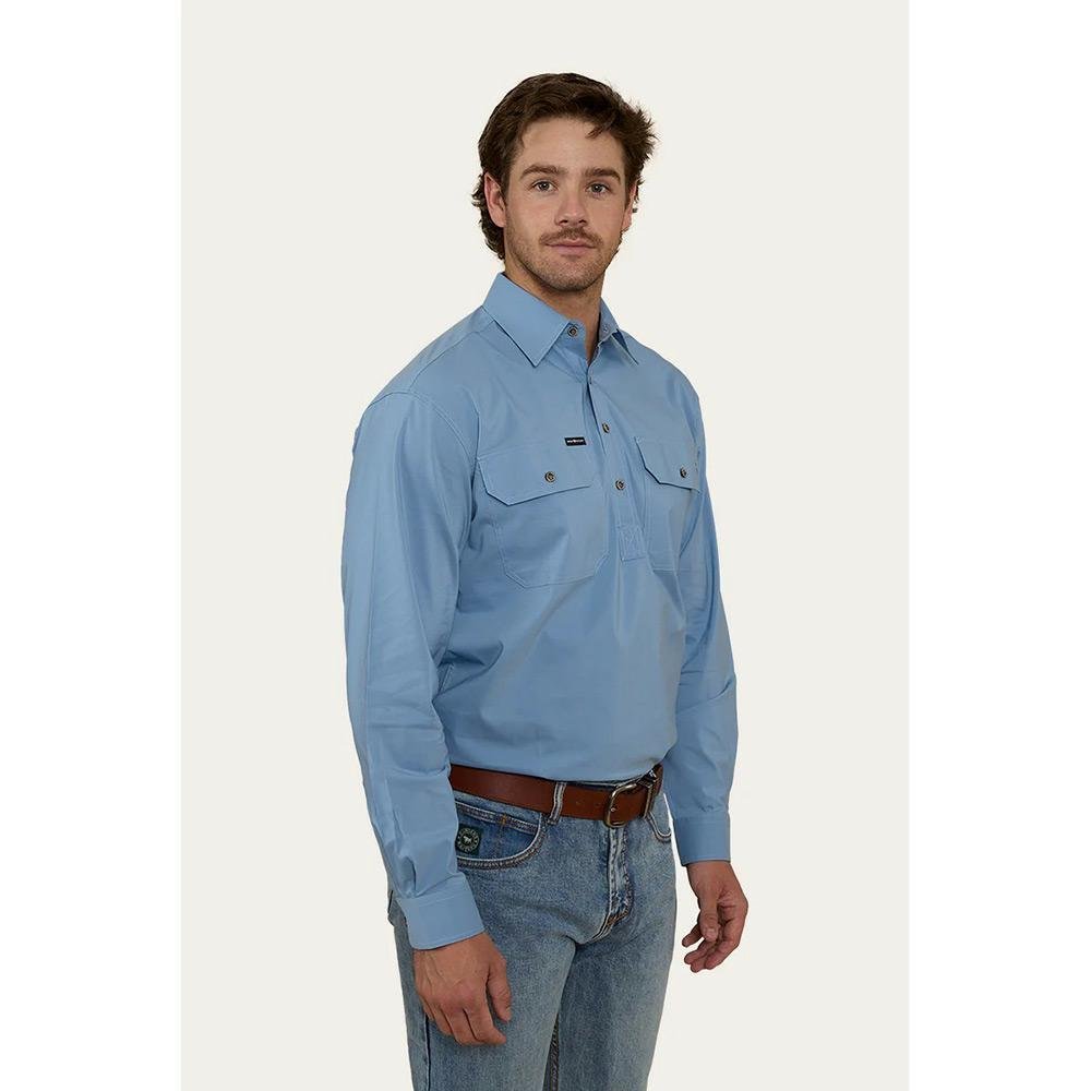 Ringers Western King River Half Button Coolmax Work Shirt