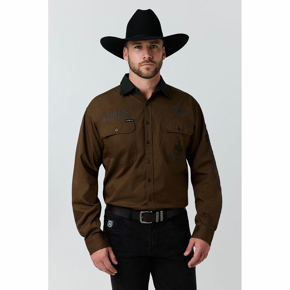 Ringers Western Hawkeye Contrast Collar Full Button Work Shirt