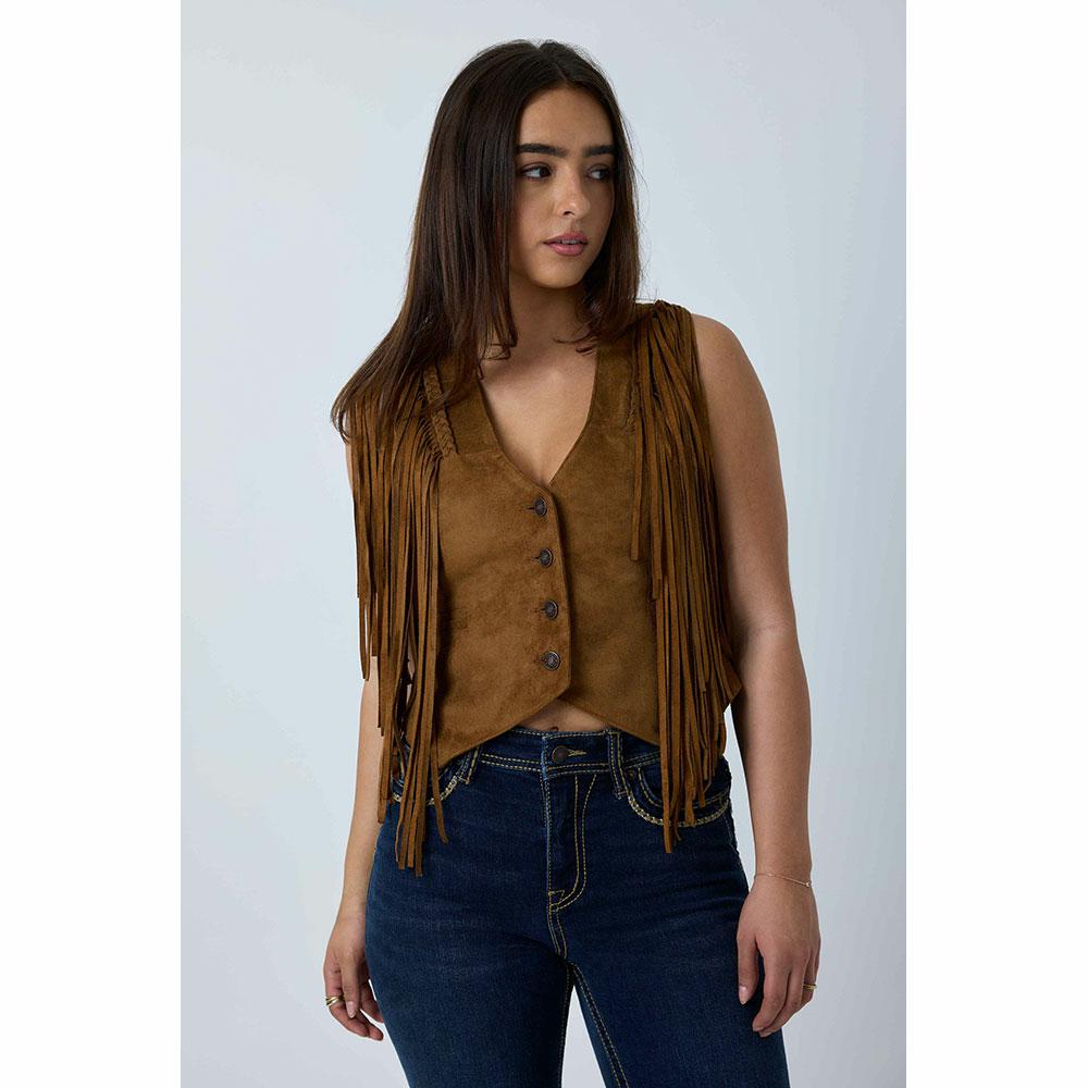 Ringers Western Wanderlust Faux Suede Fringe Vest