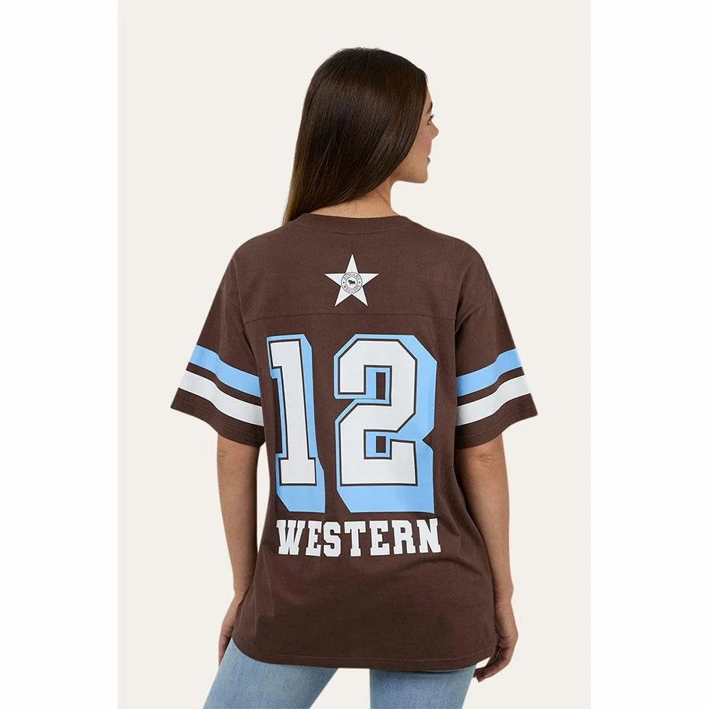 Ringers Western Rodeo Cowboy Athletic Oversized Tee
