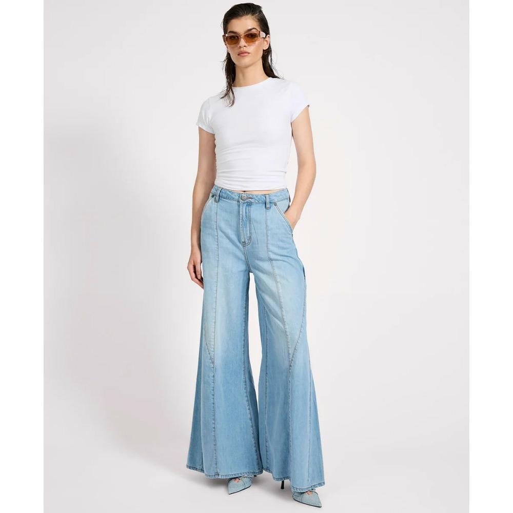 One Teaspoon Hollywoods High Waist Wide Leg Jeans