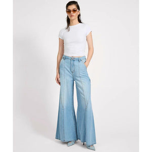 One Teaspoon Hollywoods High Waist Wide Leg Jeans