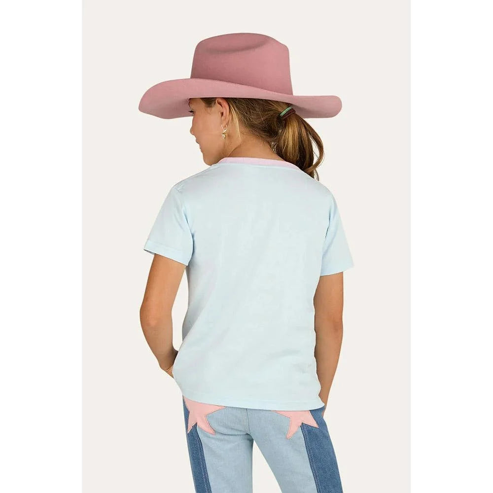 Ringers Western Raised On Country Music Kids T-Shirt