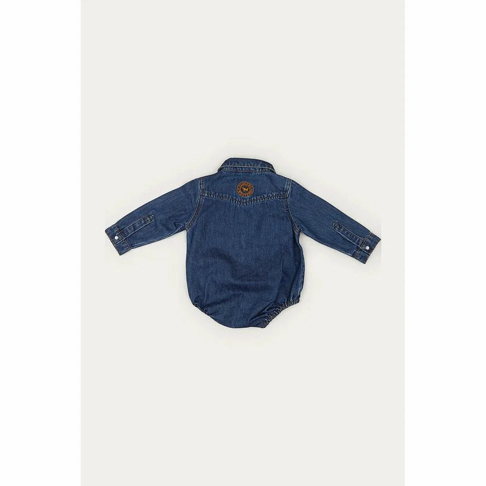 Ringers Western Jax Babies Chambray Western Romper