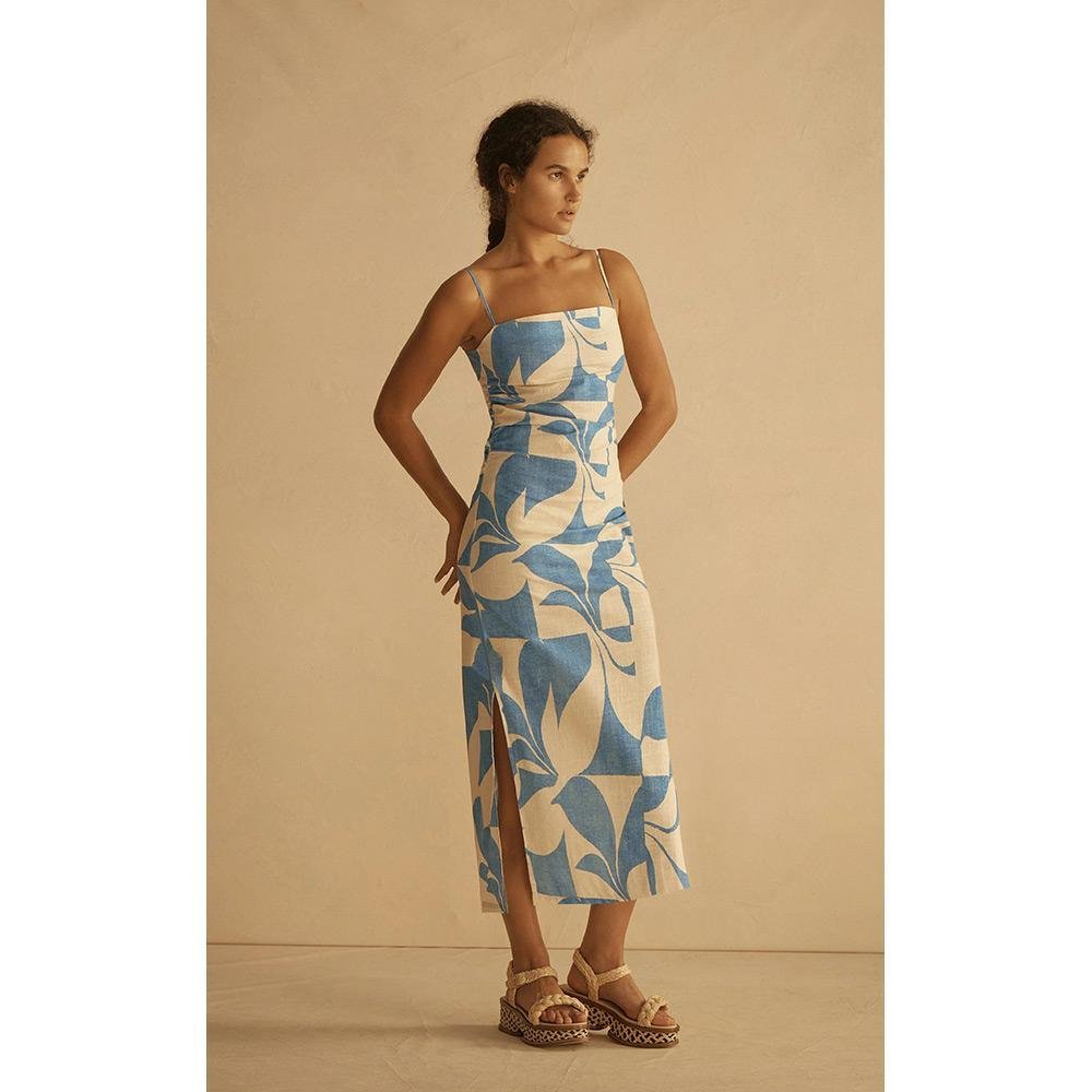 Aur Ocea Ipanema Ruched Slip Dress