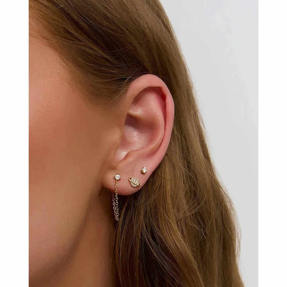 Arms of Eve Saturn Stud Earrings