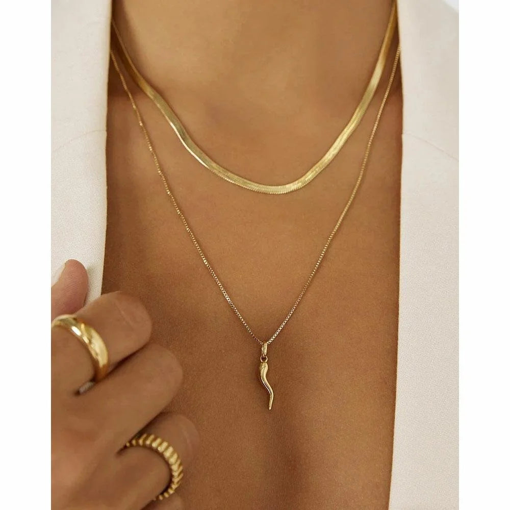 Arms of Eve Cornicello Gold Charm Necklace