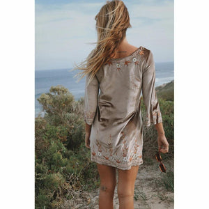 Barefoot Blonde Hendrix Tunic - Mocha