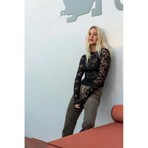 Barefoot Blonde Lace Layering Top