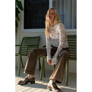 Barefoot Blonde Lace Layering Top