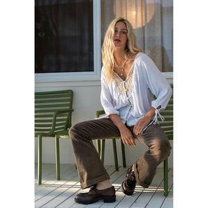 Barefoot Blonde Lexi Embroidered Blouse