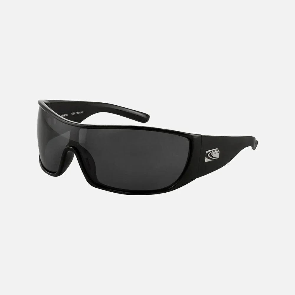 Carve Kingpin - Polarized Gloss Black Frame Sunglasses