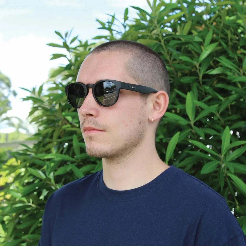Carve Chippy - Matte Black Frame Grey Polarized Lens Sunglasses