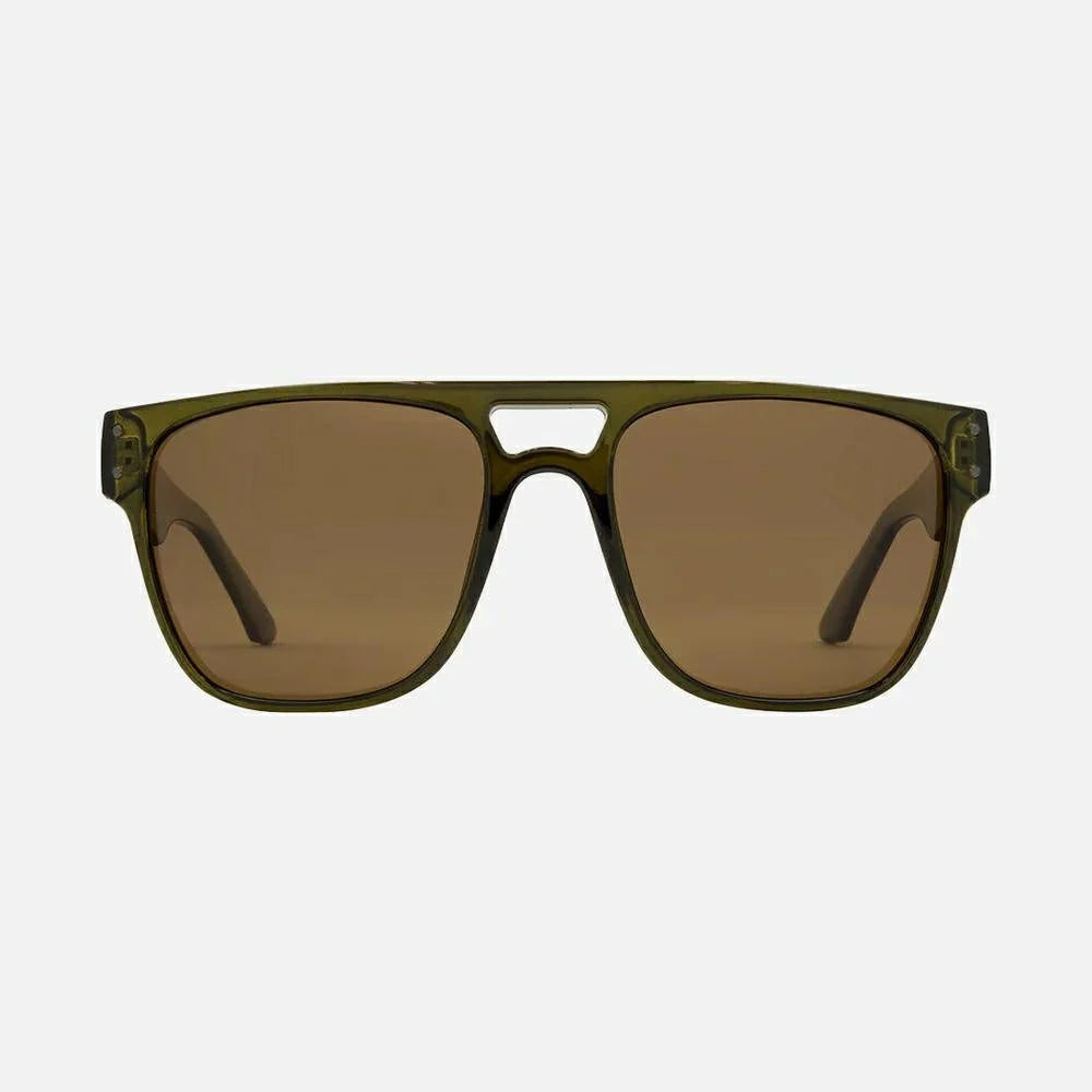 Carve The Hub - Crystal Forest Brown with Polarized Lens Sunglasses