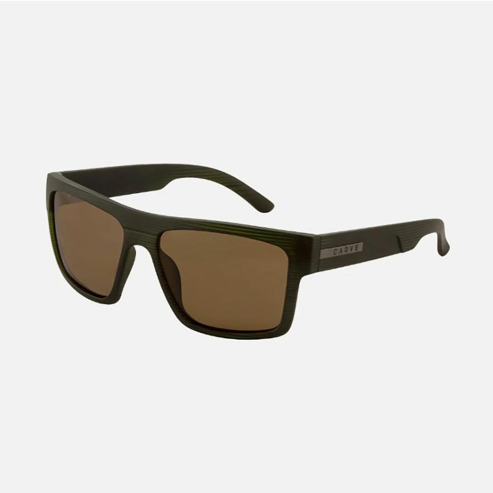 Carve Volley XL - Olive Stripe Frame With Brown Lens Sunglasses