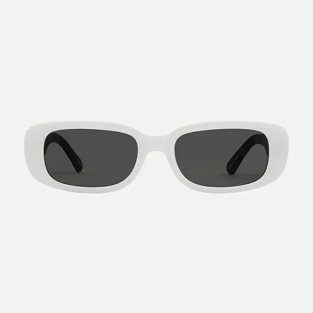 Carve Status - Gloss White/Matte Black Frame with Grey Lens Sunglasses