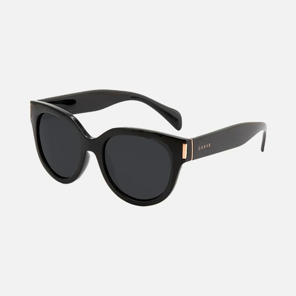 Carve Vivian Gloss Black Smoke Polarized Sunglasses