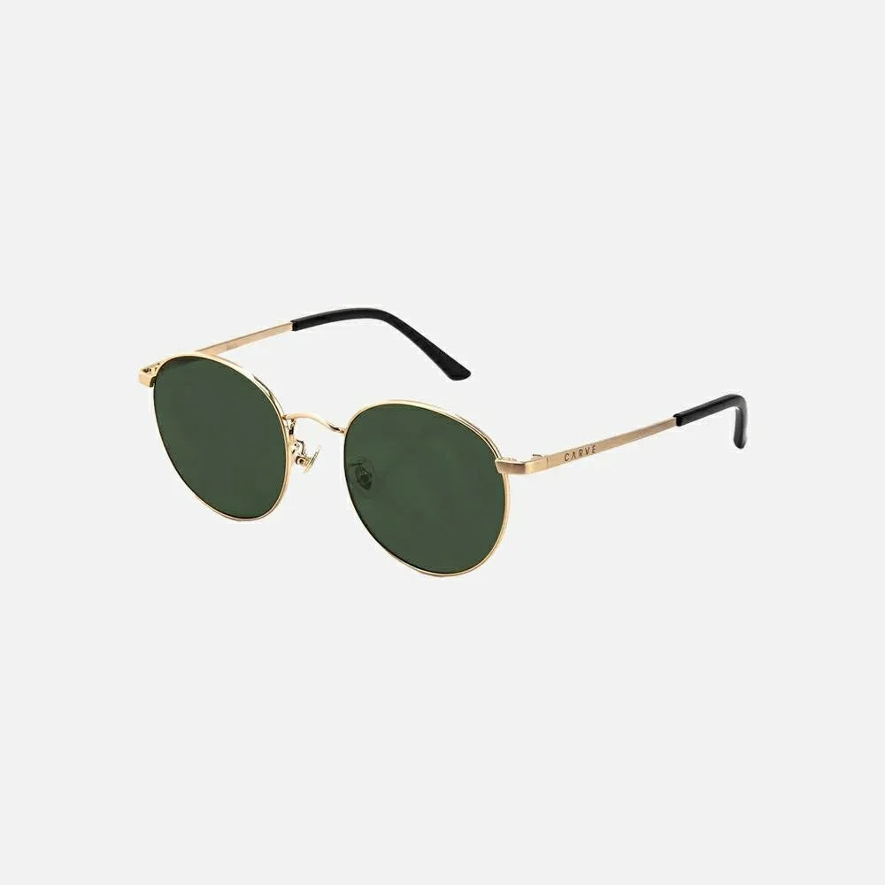 Carve Heidi - Brushed Gold Frame With Green Lens Sunglasses