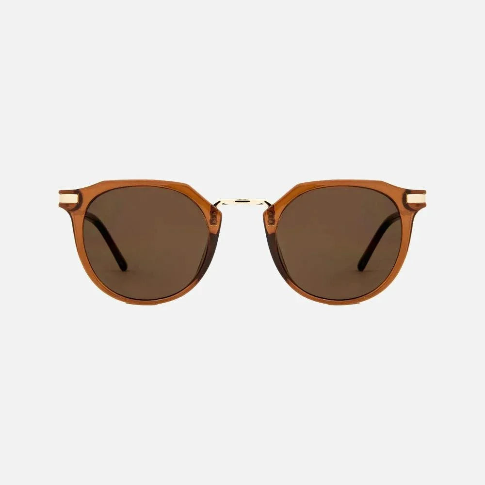 Carve Frankie - Gloss Crystal Tobacco Gold Metal Brown Lens