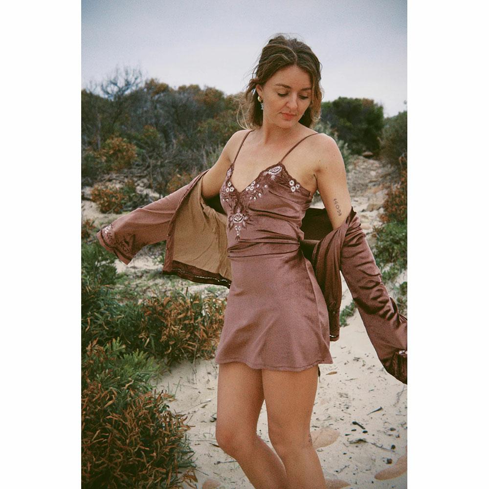 Marlo the Label Hendrix Mini Dress - Brown