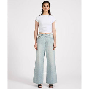 One Teaspoon Love Machines Super Wide Leg Jeans