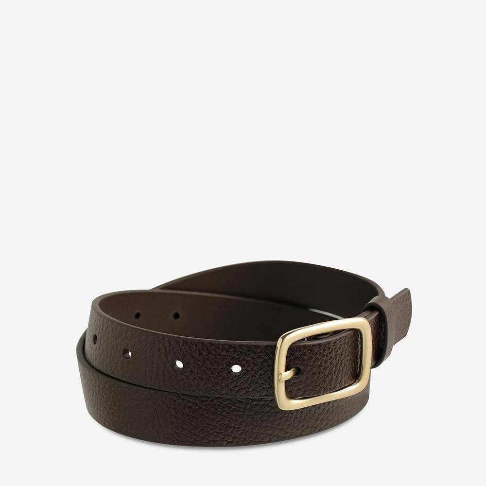 Status Anxiety Nobody's Fault Belt - Choc/Gold