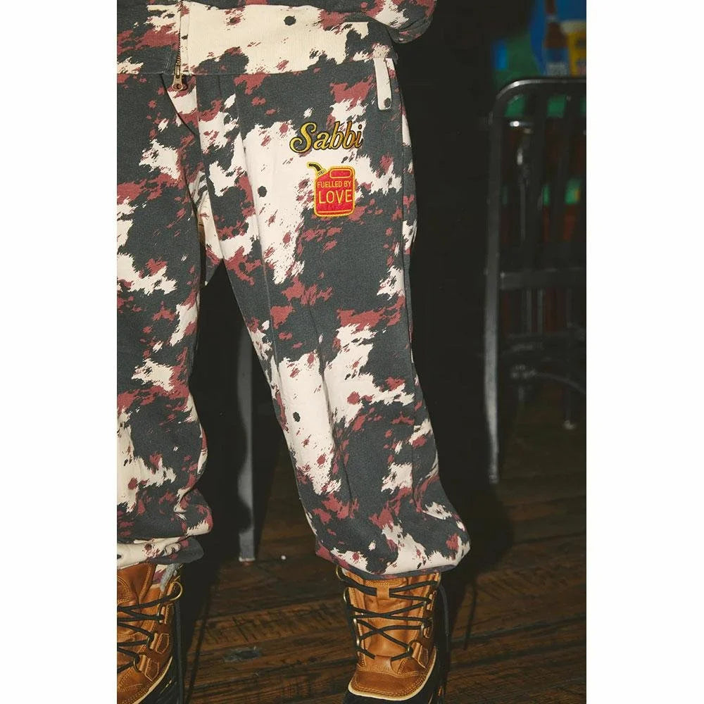 Sabbi Cow Print Cuffed Sweat Pants