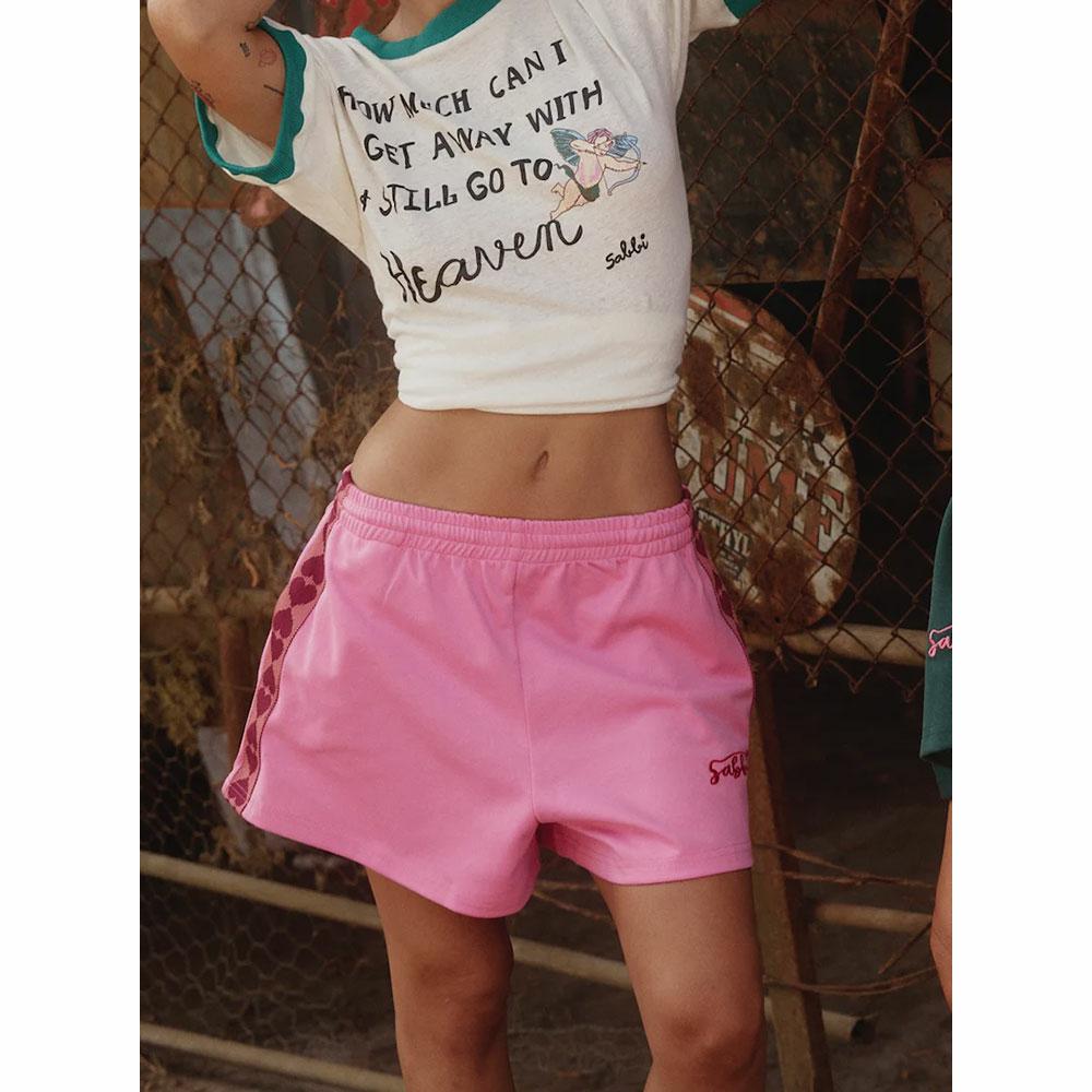 Sabbi Raving Hearts Mini Shorts - Pink