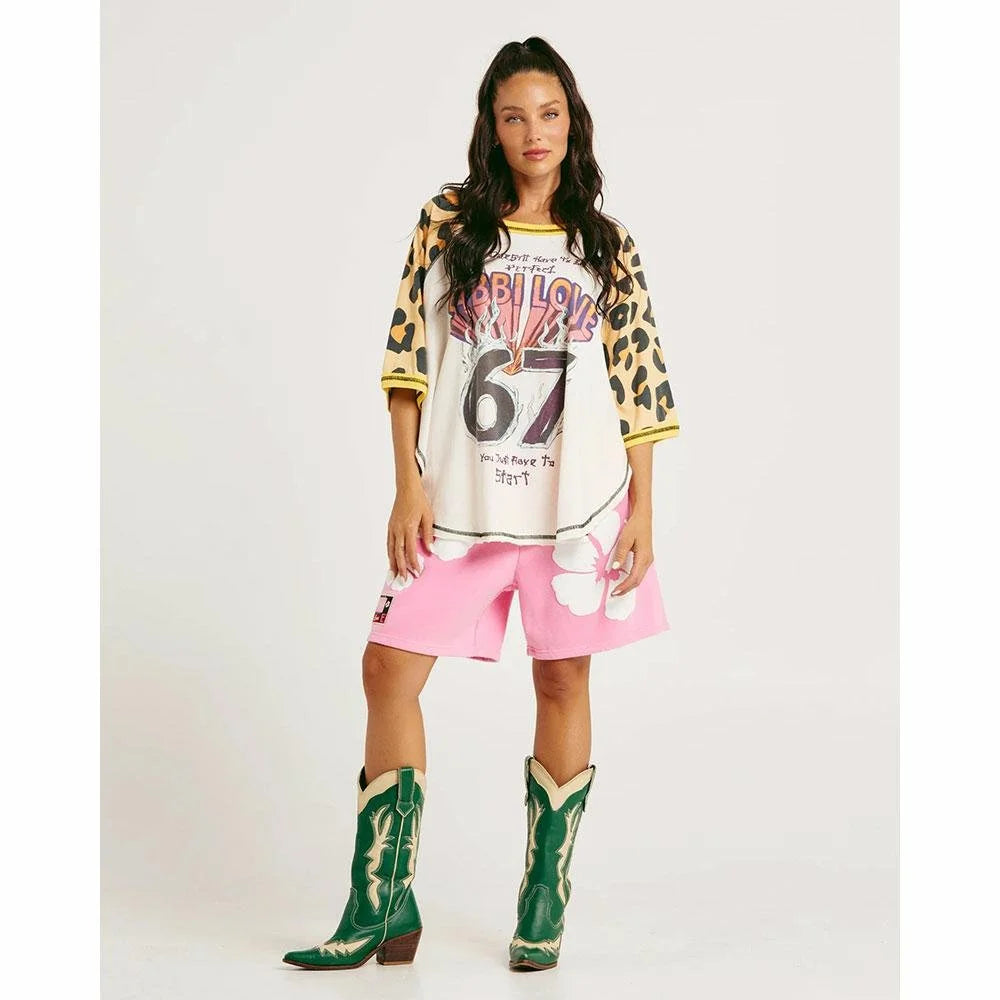 Sabbi 67 Raglan Tee - Leopard