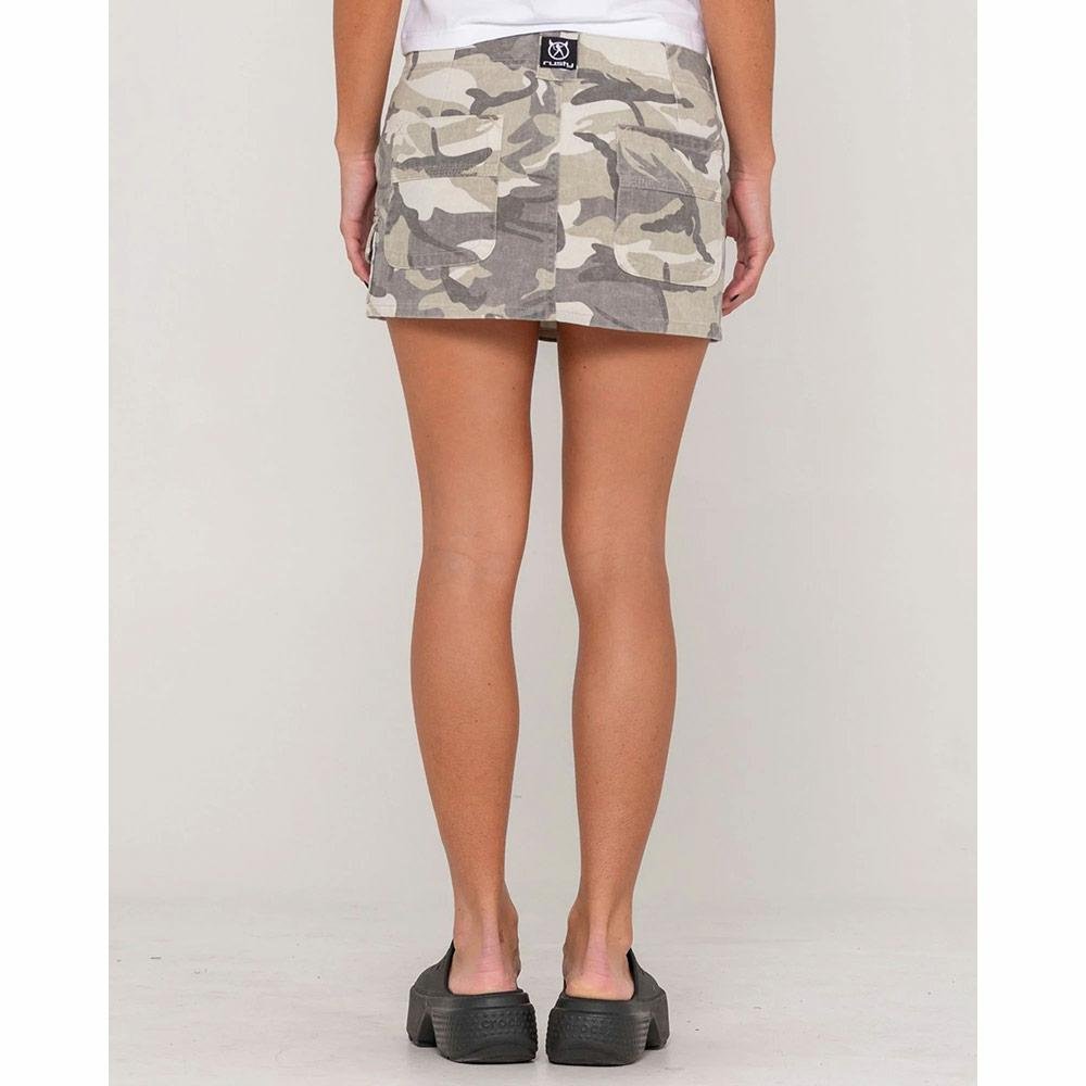 Rusty Camo-Mile Low Rise Mini Skirt