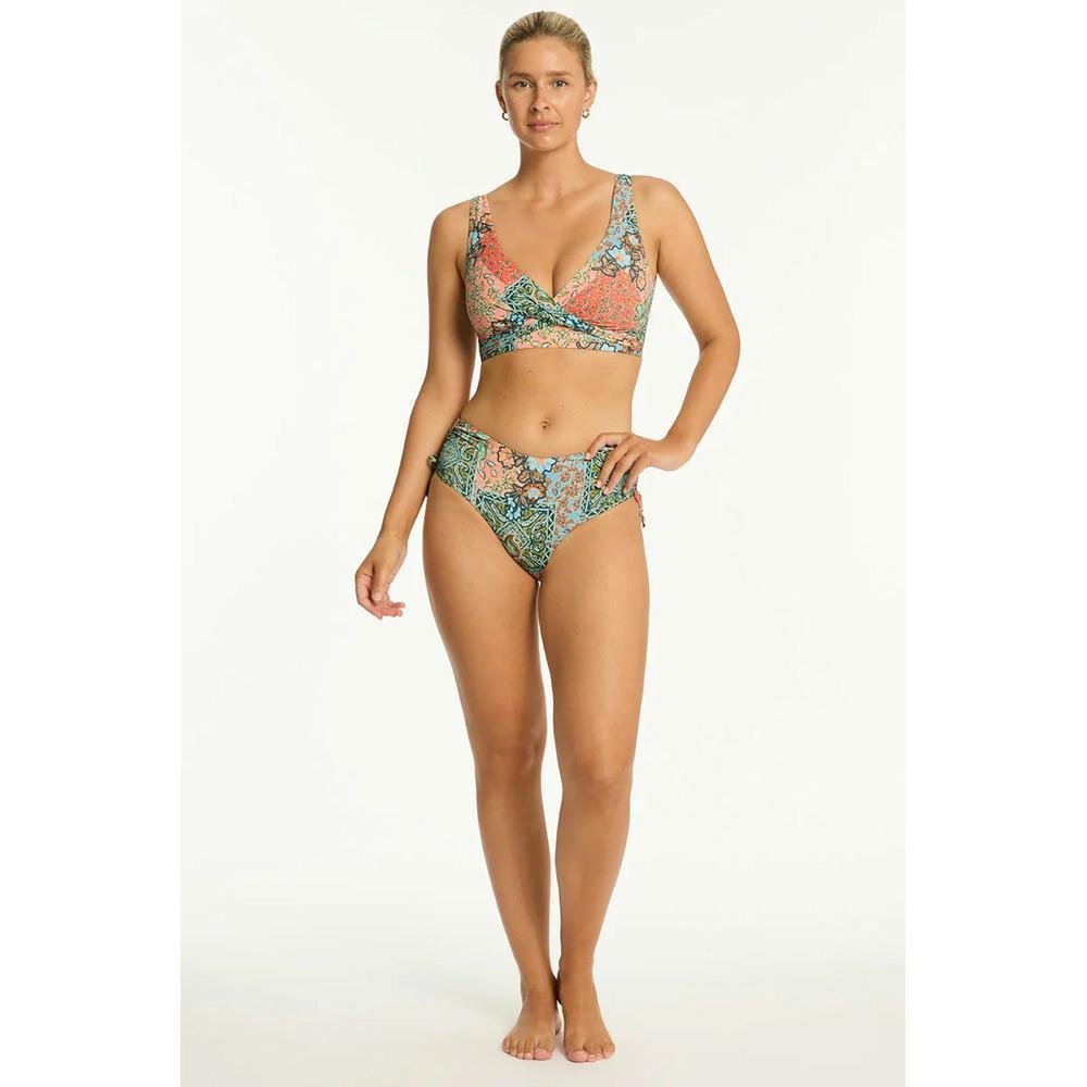 Sea Level Australia Java Cross Front Multifit Bra