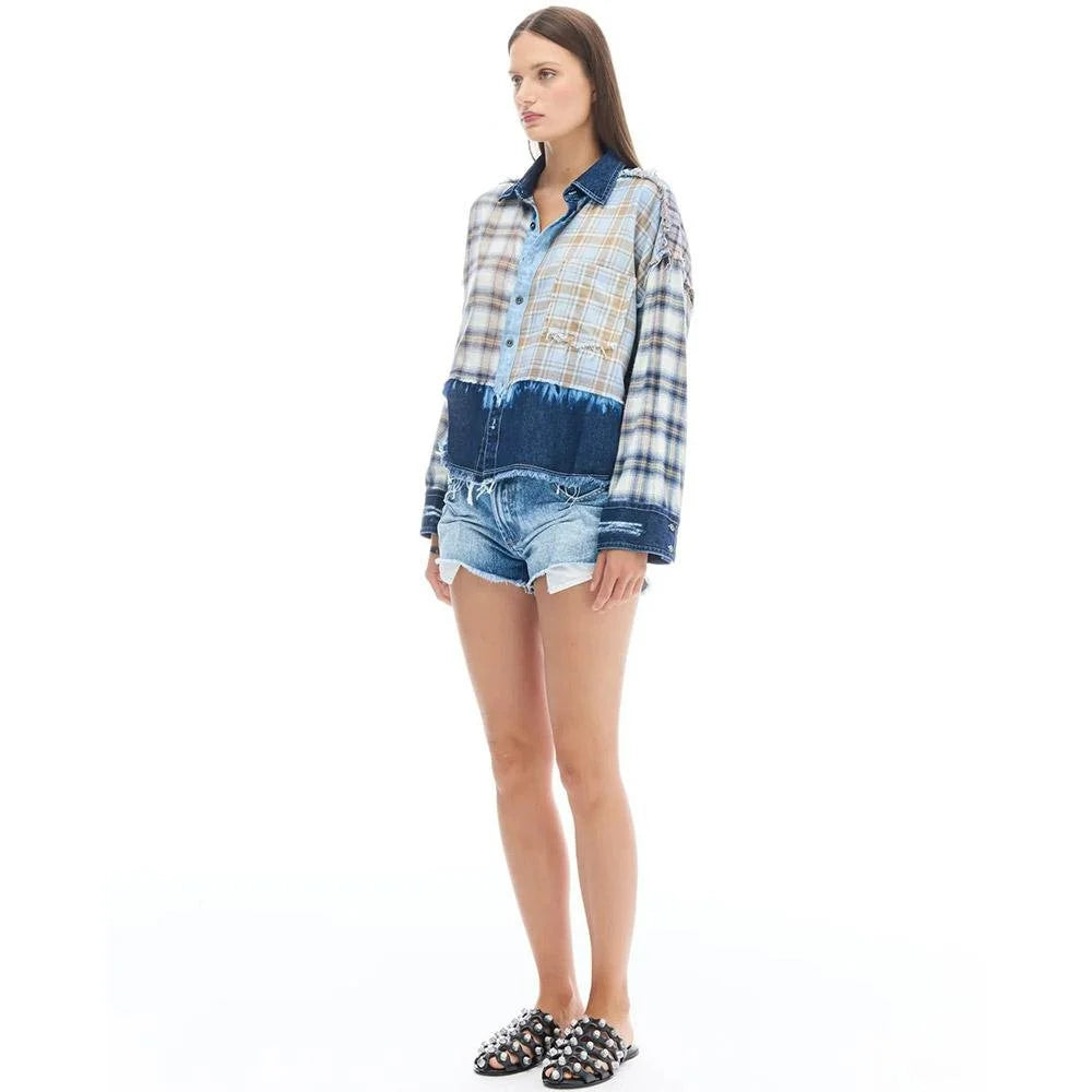 The Tales Mixed Flannel and Denim Shirt
