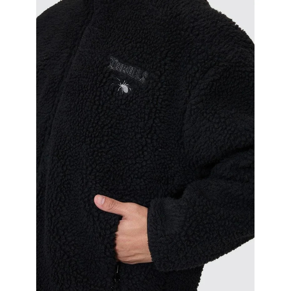 Thrills Web of Deceit Cropped Sherpa Jacket