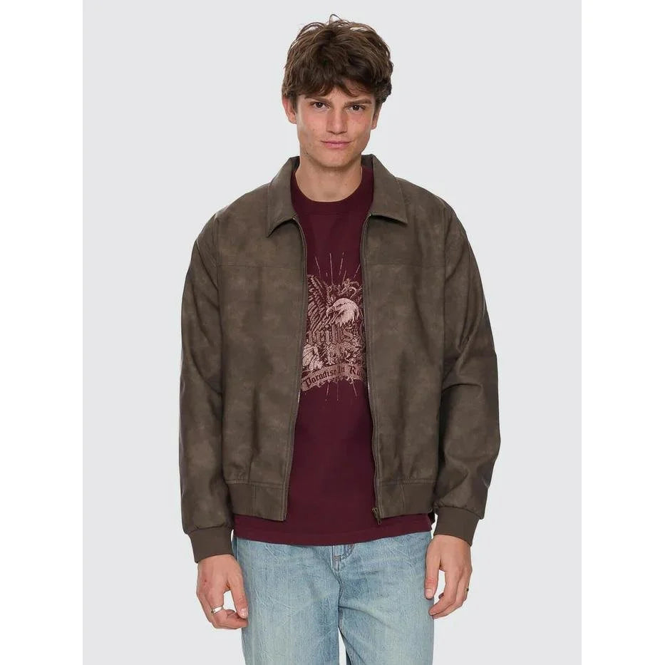 Thrills Deep In The Heart of Byron Leather Work Jacket
