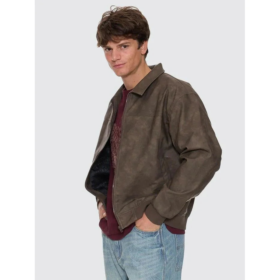 Thrills Deep In The Heart of Byron Leather Work Jacket