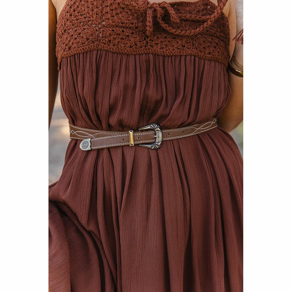 Tropical Dream Sienna Leather Belt