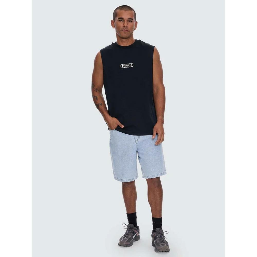 Thrills Calm State Embro Box Crop Muscle Tee