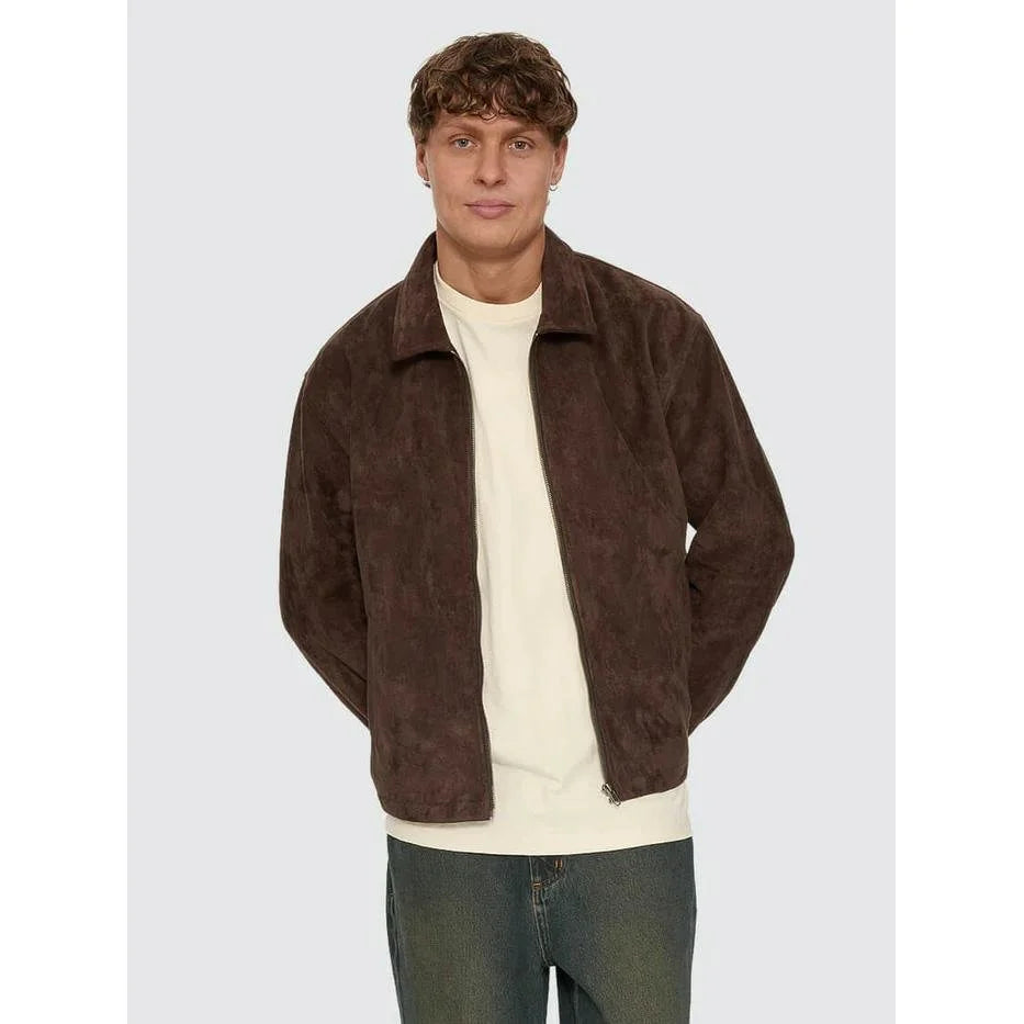 Thrills Don't Bother Me Suede Work Jacket