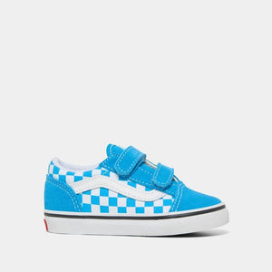 Vans Toddler Old Skool V - Checkerboard Bright Azure