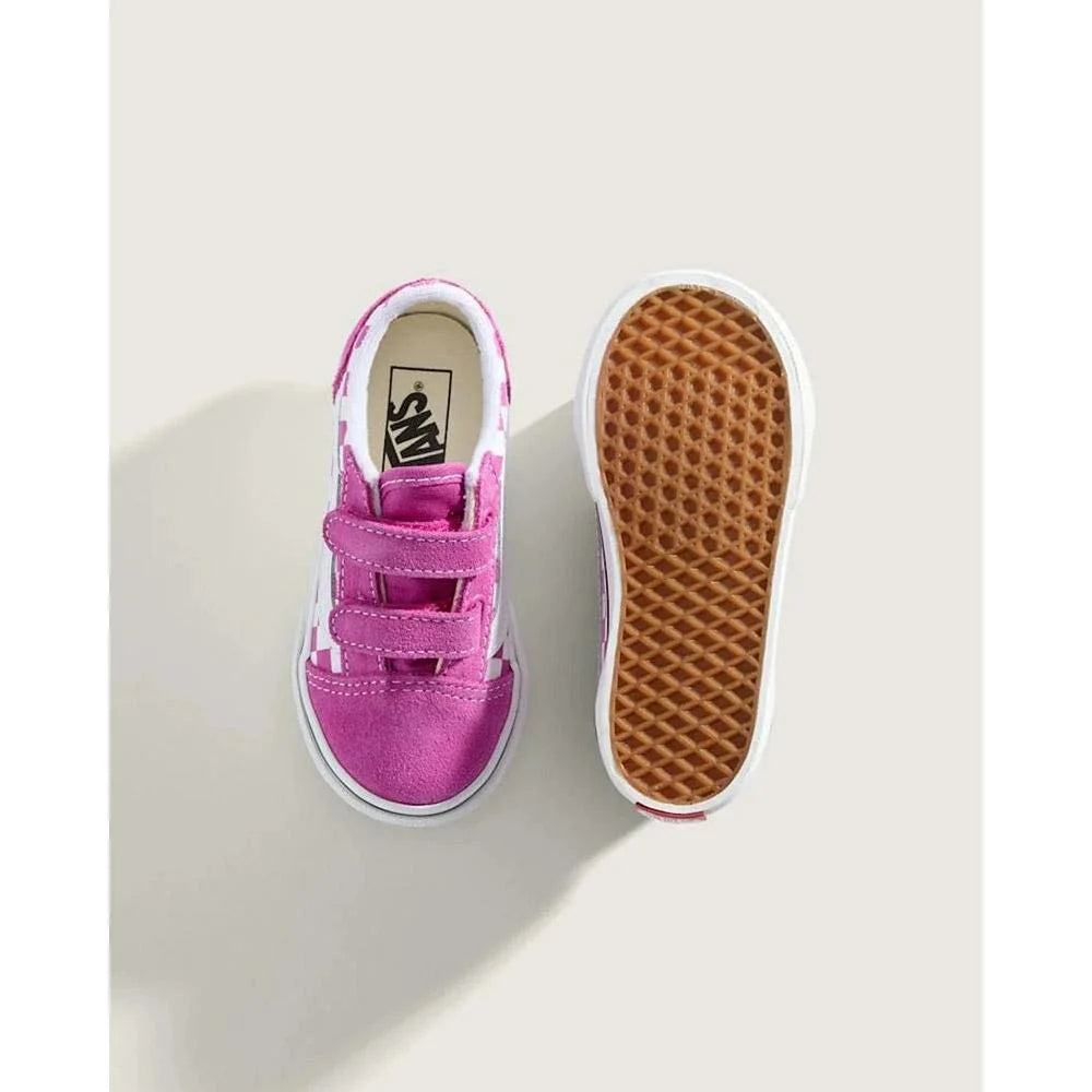 Vans Toddlers Old Skool V - Checkerboard Purple Cactus Flower